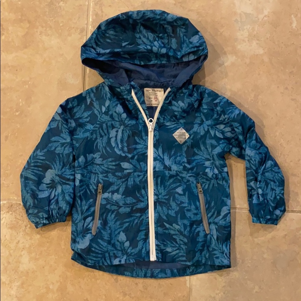 Zara toddler 2/3  blue rain jacket NWOT